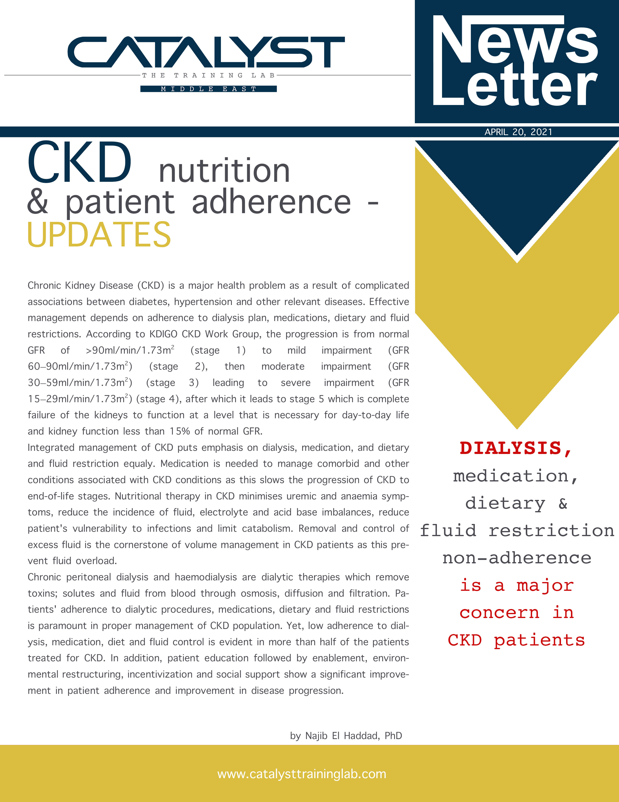 CKD nutrition patient adherence 